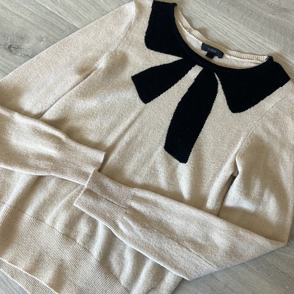 Jcrew oversized ribbon bow printed knit top - Picture 7 of 10